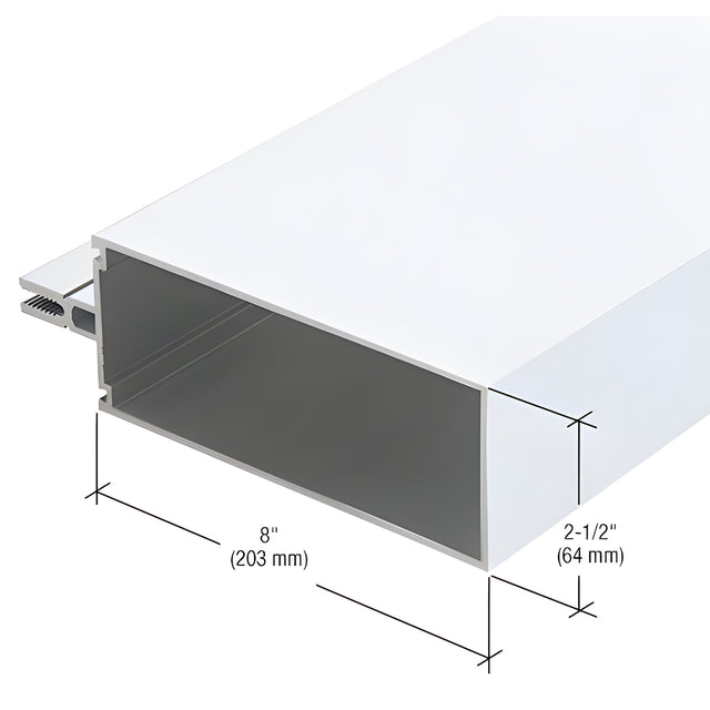CRL-U.S. Aluminum 8" Vertical/Horizontal Mullion, White KYNAR® Paint - 24'-2"