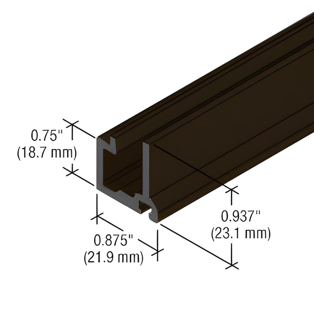 CRL-U.S. Aluminum 9/16" Pocket Reducer for StormWall XL Mullions, Dark Bronze/Black Anodized Class 1