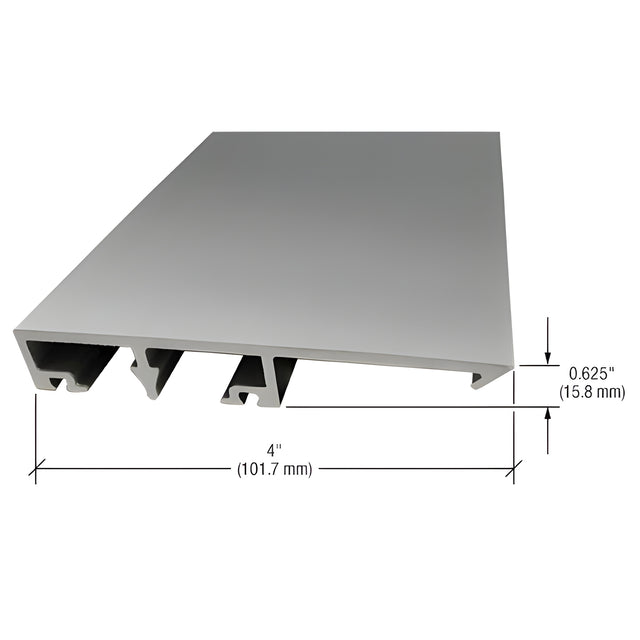 CRL-U.S. Aluminum 90 Degree Corner Exterior Face Cap for 1" Glass, Clear Anodized Class 1 - 24'-2"