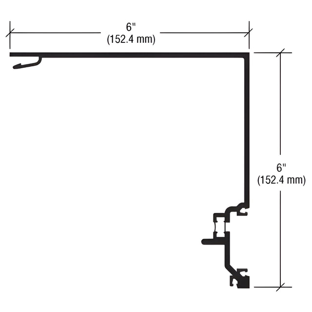 CRL-U.S. Aluminum 90 Degree Corner Half, Custom Paint- 24'-2"