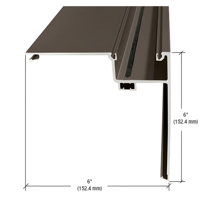 CRL-U.S. Aluminum 90 Degree Corner Half Section, Bronze Black Anodized - 24'-2"