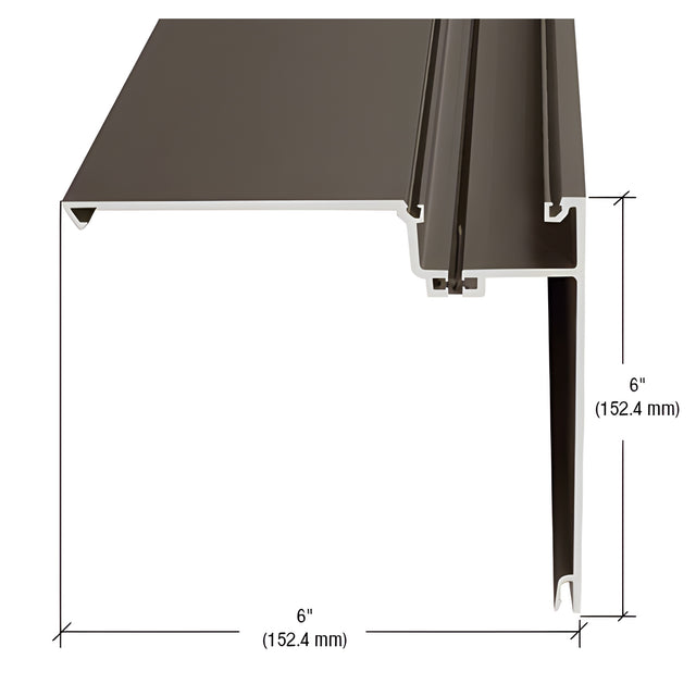 CRL-U.S. Aluminum 90 Degree Corner Half Section, Bronze Black Anodized - 24'-2"