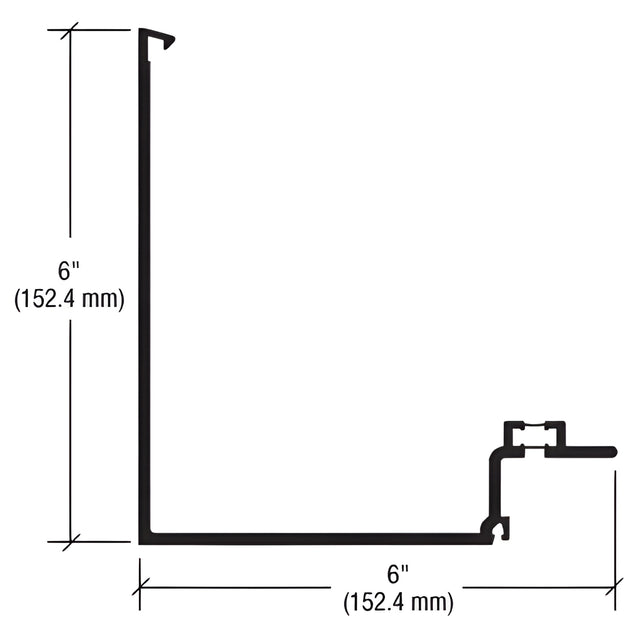 CRL-U.S. Aluminum 90 Degree Corner Half Section, Custom Paint- 24'-2"