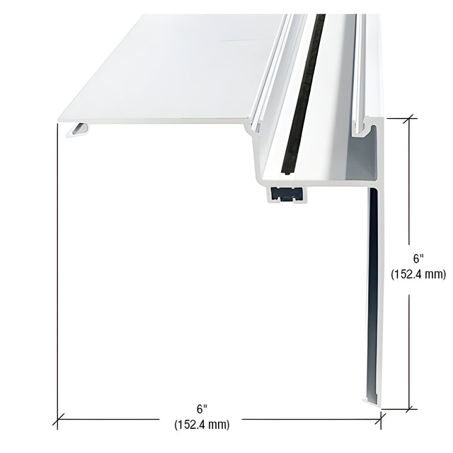 CRL-U.S. Aluminum 90 Degree Corner Half Section, White KYNAR® Paint- 24'-2"