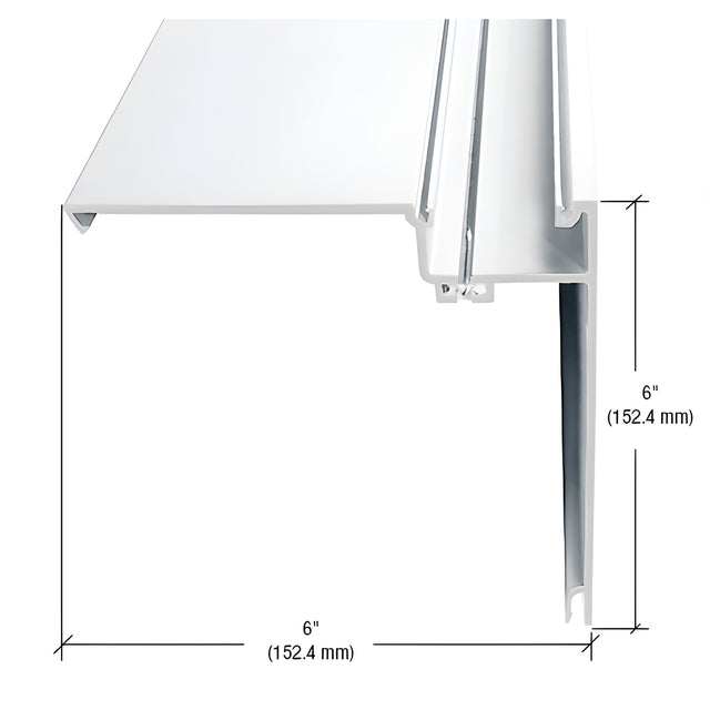 CRL-U.S. Aluminum 90 Degree Corner Half Section, White KYNAR® Paint- 24'-2"