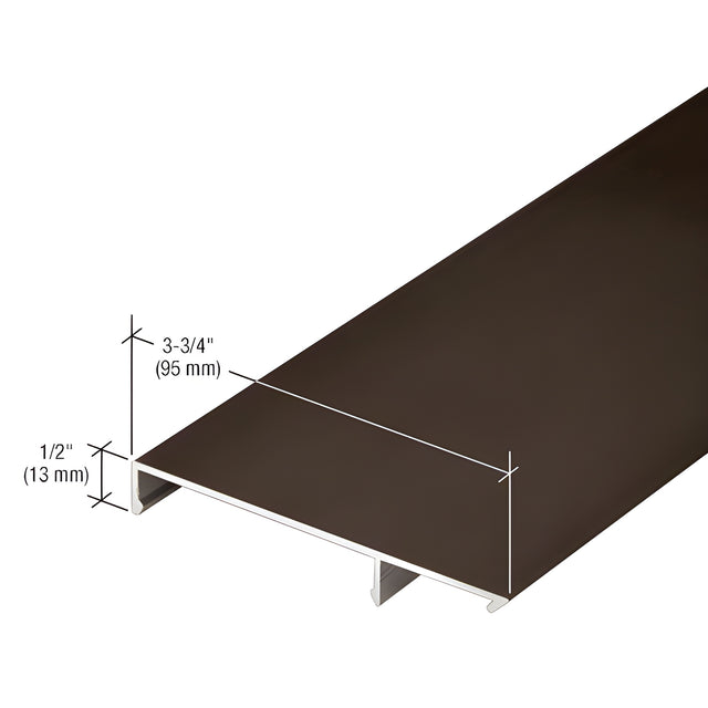 CRL-U.S. Aluminum 90 Degree Face Cap for Outside Corner, Dark Bronze/Black Anodized Class 1 - 24'-2"