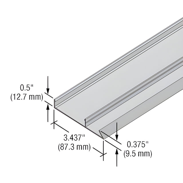 CRL-U.S. Aluminum 90 Degree Face Cap for StormWall XL Captured Mullions, Clear Anodized Class 1