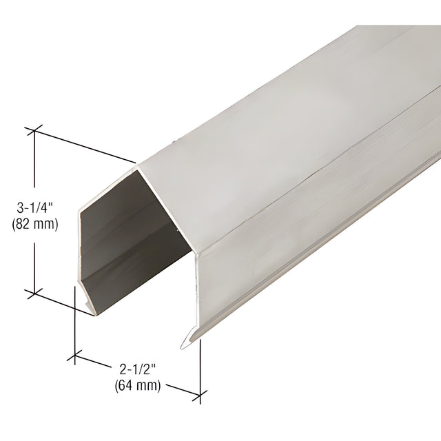 CRL-U.S. Aluminum 90 Degree Inside Corner Cover, Clear Anodized Class 1 - 24'-2"