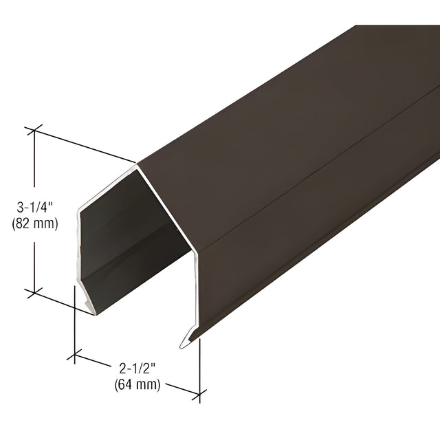 CRL-U.S. Aluminum 90 Degree Inside Corner Cover, Dark Bronze/Black Anodized Class 1 - 24'-2"