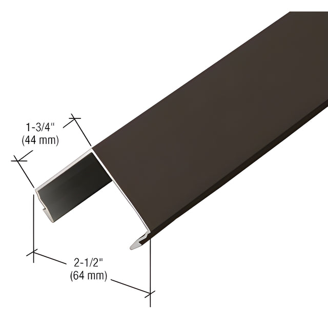 CRL-U.S. Aluminum 90 Degree Inside Corner Cover, Dark Bronze/Black Anodized Class 1 - 24'-2"