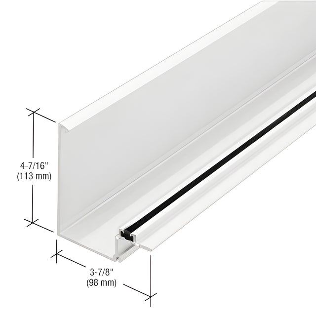 CRL-U.S. Aluminum 90 Degree Inside Corner Half Section, Thermally Improved, White KYNAR® Paint - 24'-2"