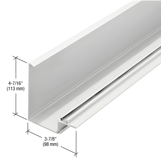CRL-U.S. Aluminum 90 Degree Inside Corner Half Section, White KYNAR® Paint - 24'-2"