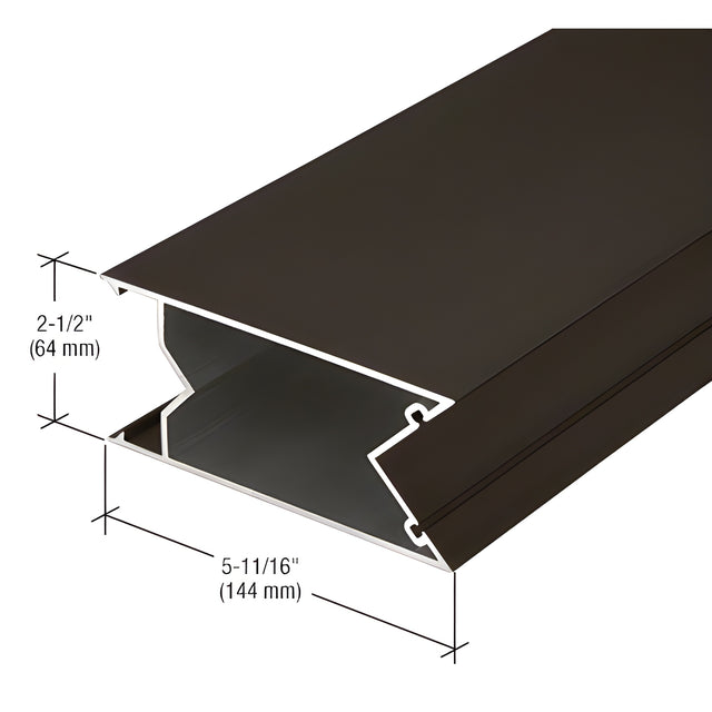 CRL-U.S. Aluminum 90 Degree Inside Corner Mullion, Dark Bronze/Black Anodized Class 1 - 24'-2"