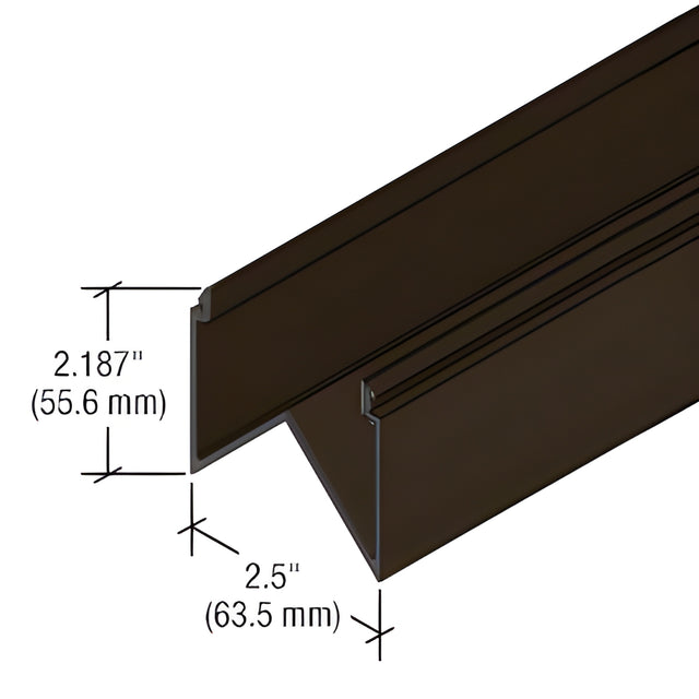CRL-U.S. Aluminum 90 Degree Mullion Cover for StormWall XL Mullions, Dark Bronze/Black Anodized Class 1