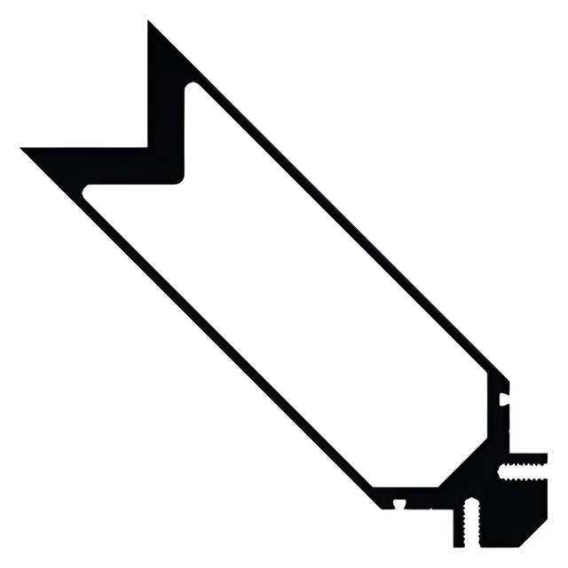 CRL-U.S. Aluminum 90º Corner Mullion for 7/16" Glass - 24'-2", Clear Anodized Class 1