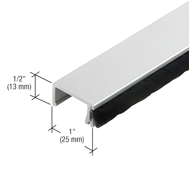 CRL-U.S. Aluminum Applied Door Stop - 21'-2", Clear Anodized Class 1
