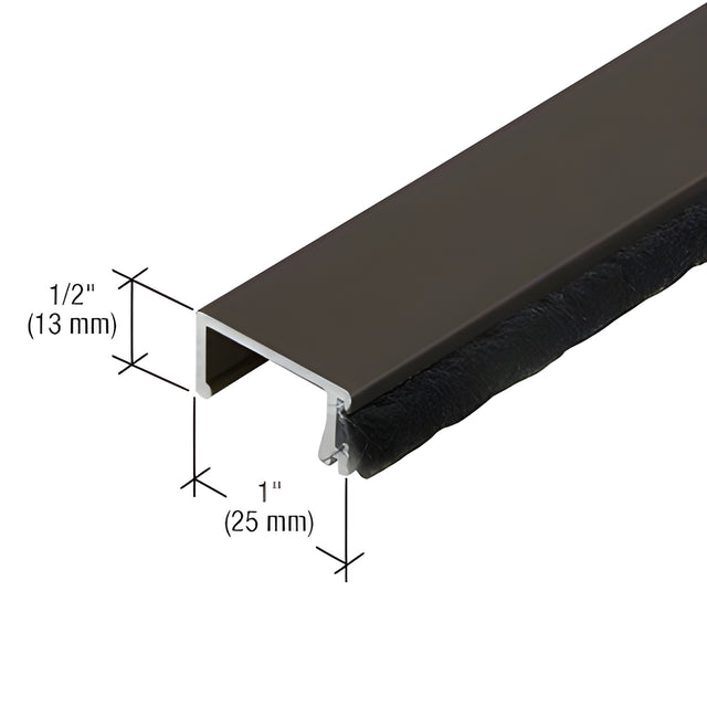 CRL-U.S. Aluminum Applied Door Stop - 21'-2", Dark Bronze/Black Anodized Class 1