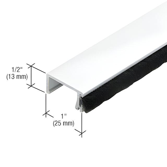 CRL-U.S. Aluminum Applied Door Stop, White KYNAR® Paint, 21'-2"