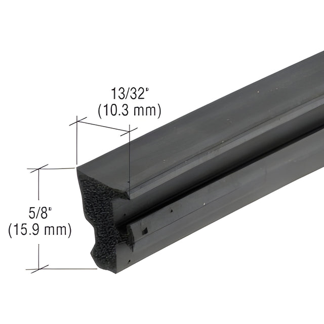 CRL-U.S. Aluminum Black 1/2" EPDM Sponge Curtainwall Exterior Gasket - 250'
