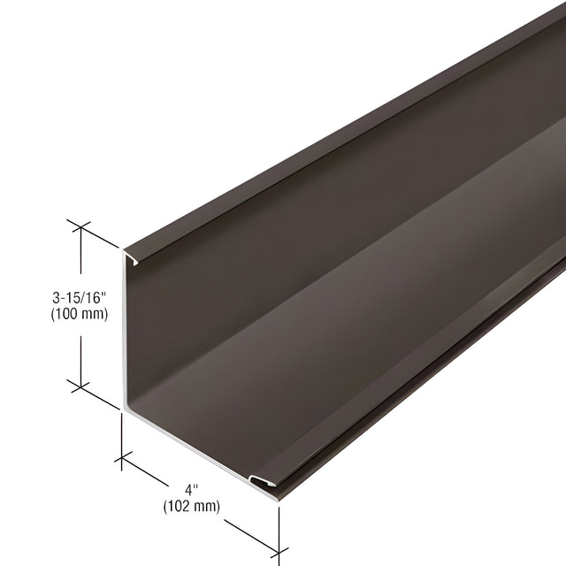 CRL-U.S. Aluminum Blank Corner Post Half Section, Bronze Black Anodized - 24'-2"