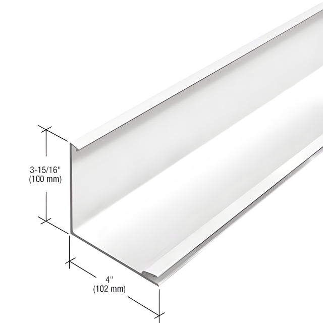 CRL-U.S. Aluminum Blank Corner Post Half Section, White KYNAR® Paint - 24'-2"
