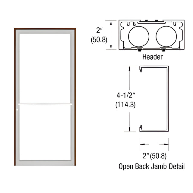 CRL-U.S. Aluminum Bronze Anodized 40" x 86" Series 451 Open Back Center Hung Up and Over Frame Complete (1F)