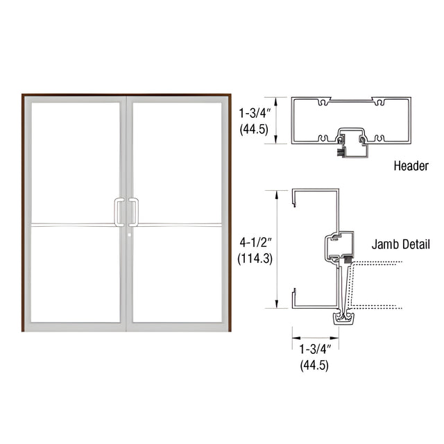 CRL-U.S. Aluminum Bronze Black Anodized Custom Sized Series 450 Open Back Gear Hinge Up and Over Frame Complete (2F)