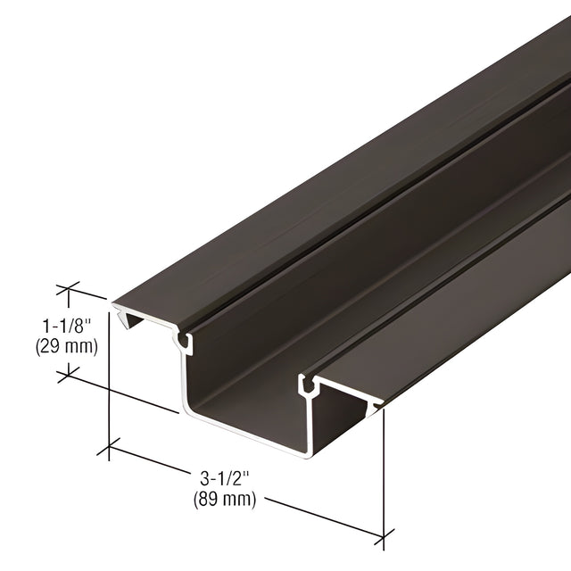 CRL-U.S. Aluminum Bronze Black Anodized Deep Pocket Insert for 1" Glass - 24'-2"