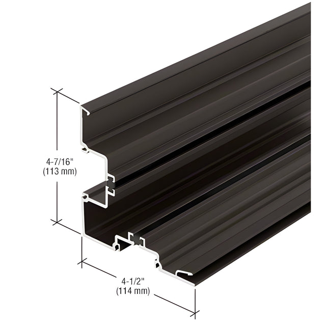 CRL-U.S. Aluminum Bronze Black Anodized Double Pocket Corner Post Half Section, Thermally Improved - 24'-2"