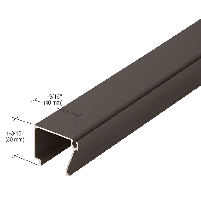 CRL-U.S. Aluminum Bronze Black Anodized Glass Stop for 1" Glass - 24'-2"