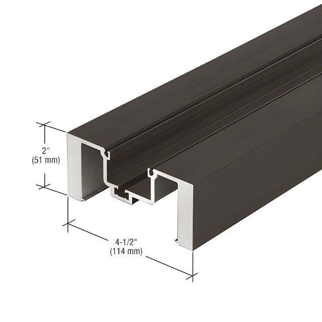 CRL-U.S. Aluminum Bronze Black Anodized Heavy-Duty Vertical Mullion - 14'-6"