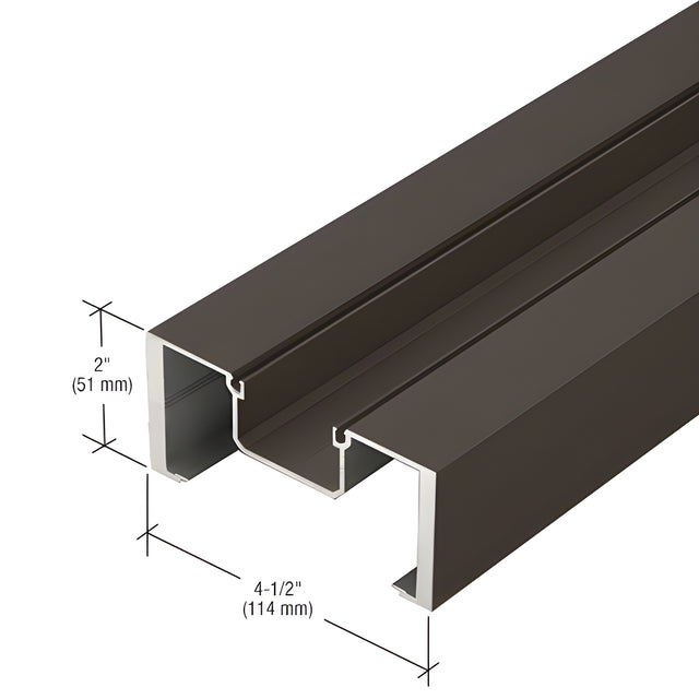 CRL-U.S. Aluminum Bronze Black Anodized Heavy-Wall Vertical Mullion - 24'-2"