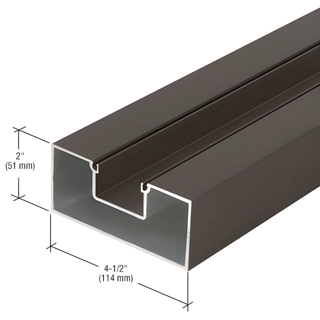 CRL-U.S. Aluminum Bronze Black Anodized Hollow Door Jamb Double Acting - 21'-9"