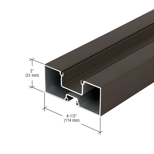 CRL-U.S. Aluminum Bronze Black Anodized Hollow Door Jamb Single Acting - 24'-2"