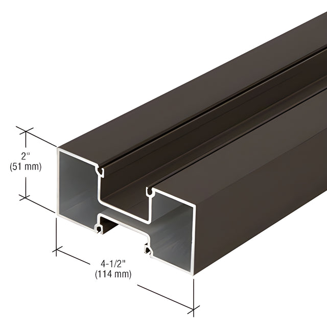 CRL-U.S. Aluminum Bronze Black Anodized Hollow Vertical Mullion - 24'-2"