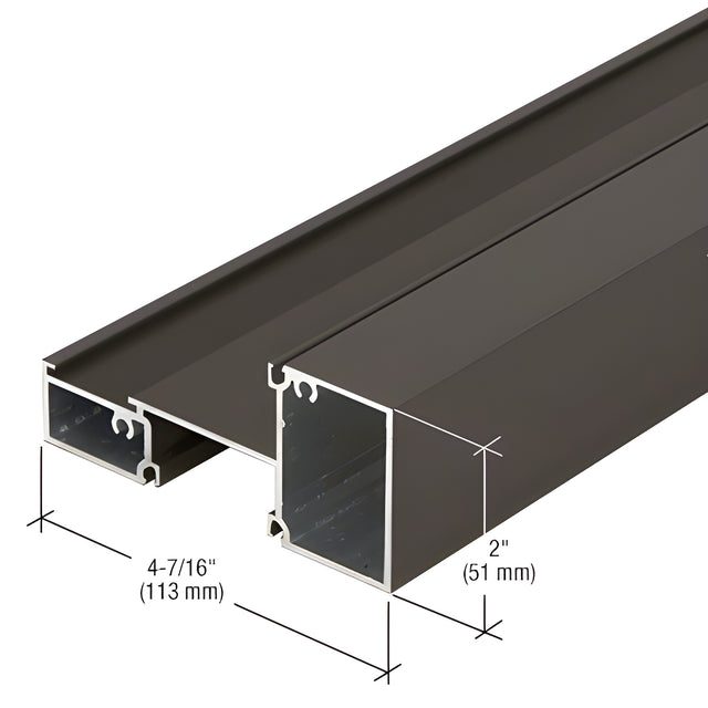 CRL-U.S. Aluminum Bronze Black Anodized Intermediate Horizontal Mullion - 24'-2"