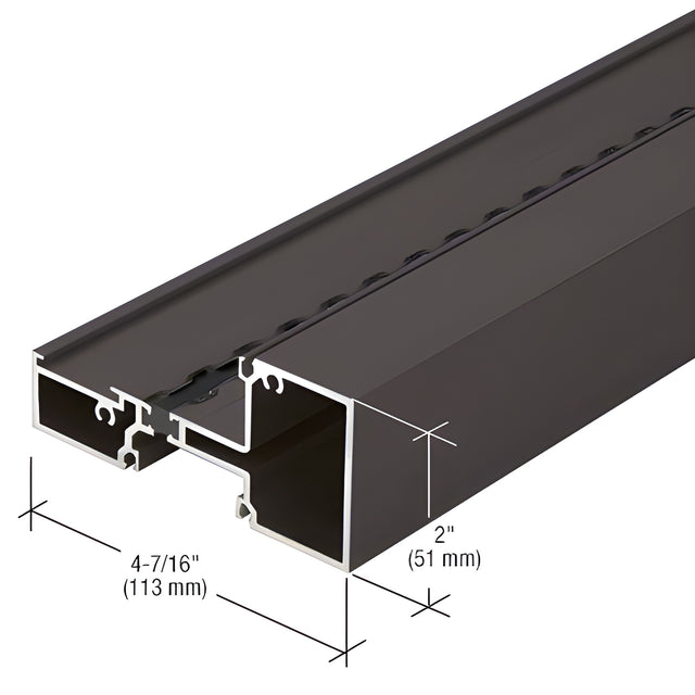 CRL-U.S. Aluminum Bronze Black Anodized Intermediate Horizontal Mullion, Thermally Improved - 24'-2"