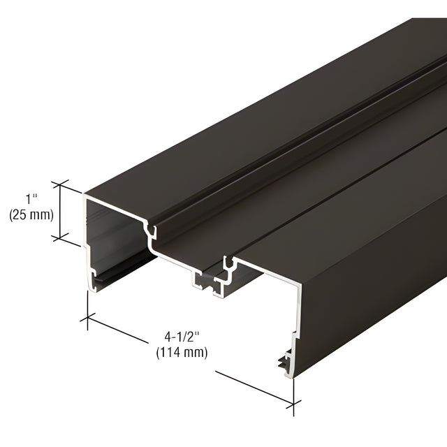 CRL-U.S. Aluminum Bronze Black Anodized Male Expansion Mullion, Thermally Improved - 24'-2"