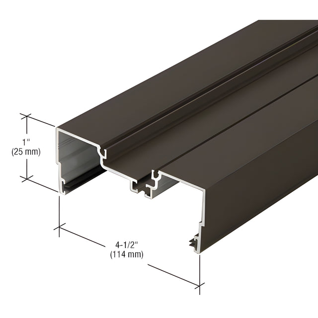 CRL-U.S. Aluminum Bronze Black Anodized Male Expansion Mullion with Weatherseal - 24'-2"