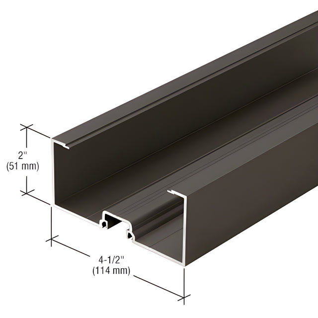 CRL-U.S. Aluminum Bronze Black Anodized Open Back Door Jamb Single Acting - 24'-2"