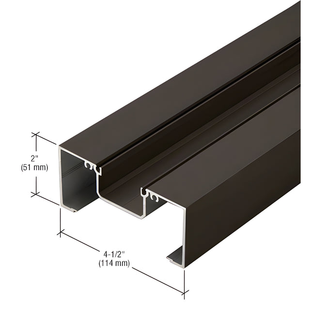 CRL-U.S. Aluminum Bronze Black Anodized Open Back Head/Jamb Mullion - 24'-2"