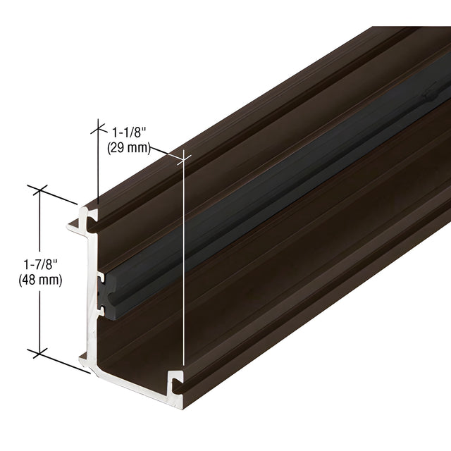 CRL-U.S. Aluminum Bronze Black Anodized Perimeter Pressure Bar with Punched Thermal Spacer - 24'-2"