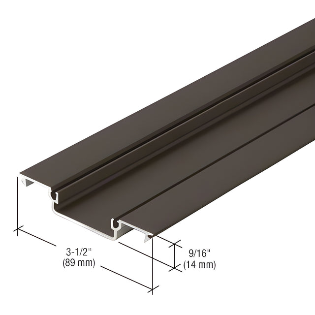 CRL-U.S. Aluminum Bronze Black Anodized Shallow Pocket Insert for 1" Glass - 24'-2"