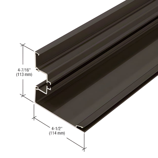 CRL-U.S. Aluminum Bronze Black Anodized Single Pocket Corner Post Half Section, Thermally Improved - 24'-2"
