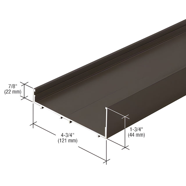 CRL-U.S. Aluminum Bronze Black Anodized Stacking Head and Sill Channel - 24'-2"