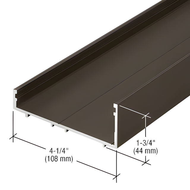 CRL-U.S. Aluminum Bronze Black Anodized Stacking Sill Channel, 24'-2"