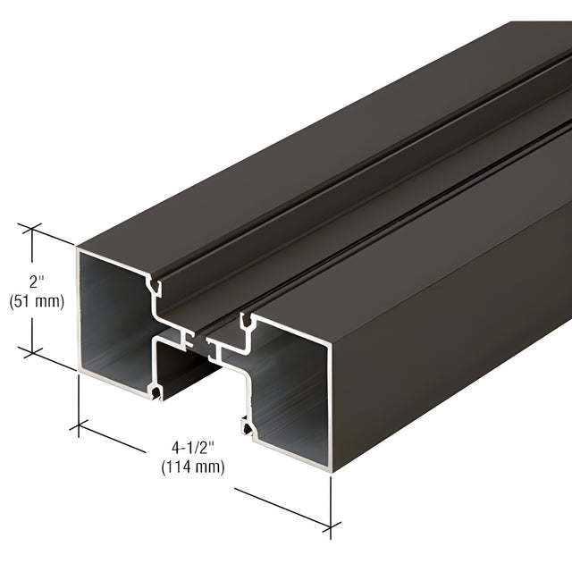 CRL-U.S. Aluminum Bronze Black Anodized Vertical Stacking Mullion, Thermally Improved - 24'-2"