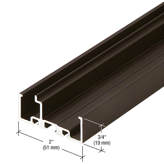 CRL-U.S. Aluminum Butt Glaze Adaptor for 1/4" Glazing, Bronze Black Anodized - 24'-2"