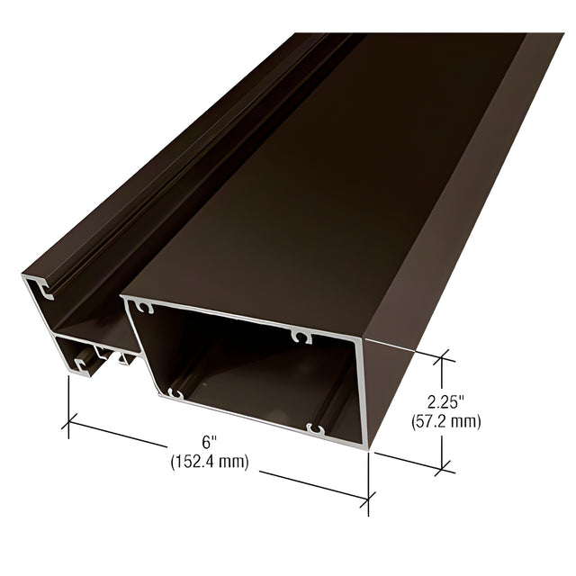 CRL-U.S. Aluminum Captured Vertical Mullion for 6" System, Dark Bronze Anodic- 24'-2"