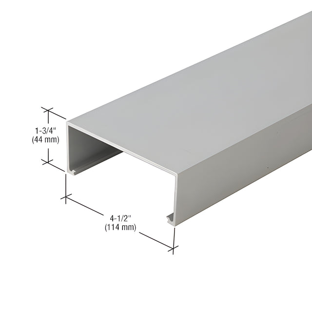 CRL-U.S. Aluminum Center Hung Door Header, Clear Anodized Class 1 - 21'-4"